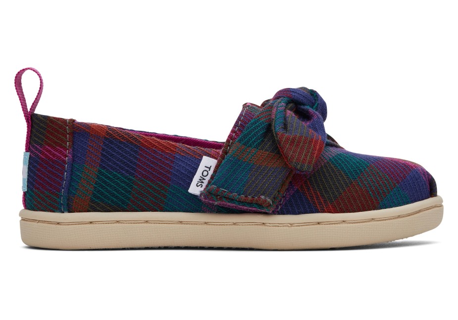 Toms Minik Alpargata Ekose Yay Ekose Fuşya