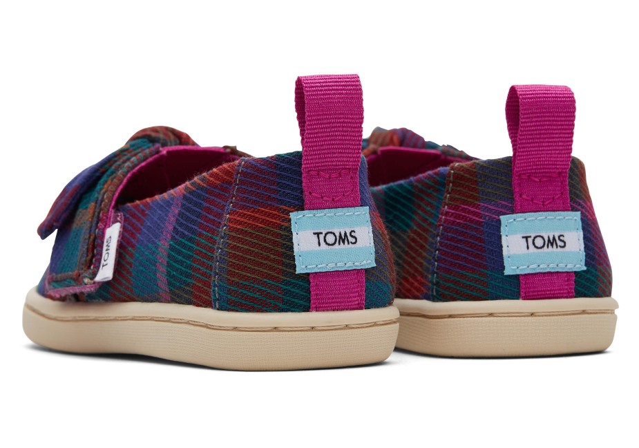 Toms Minik Alpargata Ekose Yay Ekose Fuşya
