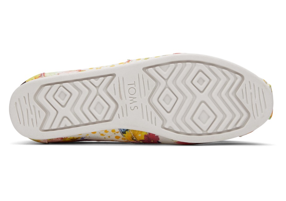 Toms çiçek Kolaj Alpargata Beyaz