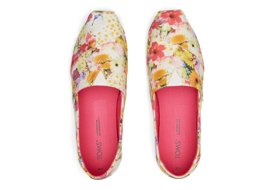 Toms çiçek Kolaj Alpargata Beyaz