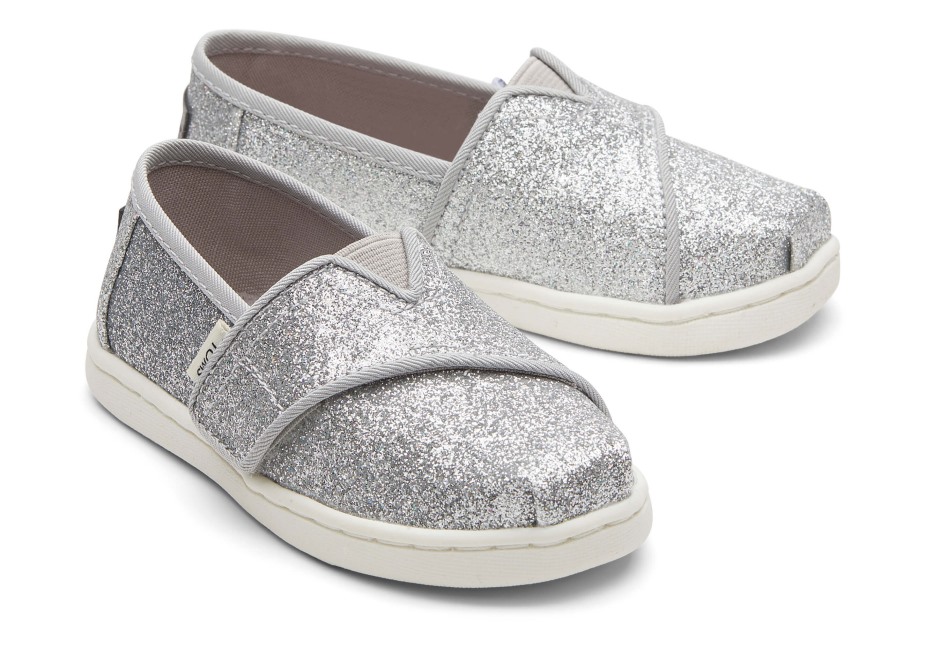 Toms Parıltılı Alpargata Gümüş Yanardöner