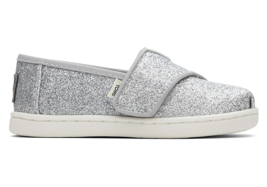 Toms Parıltılı Alpargata Gümüş Yanardöner